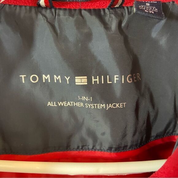 Tommy Hilfiger Ladies All Weather 3 in 1 Jacket Navy and Red Size Small - Picture 5 of 13